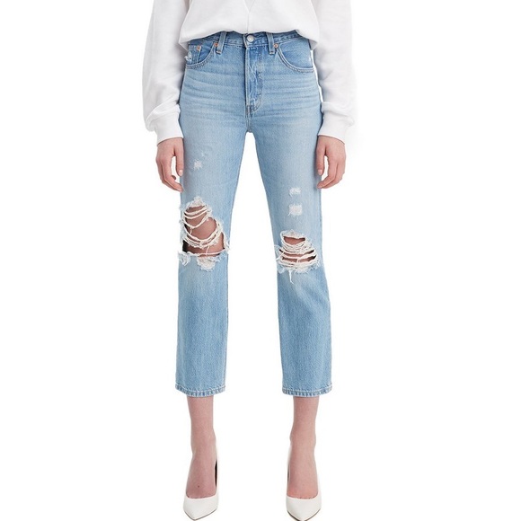 LEVIS 501 CROPPED JEANS MONTGOMERY PATCHED - Picture 4 of 5